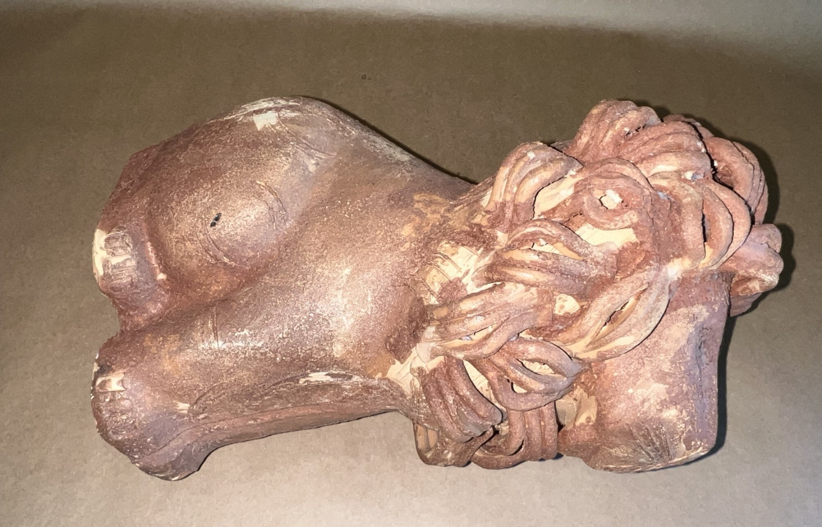 Vintage 1960 Aldo Londi Bitossi Italian Pottery Lion MCM Sculpture Figure