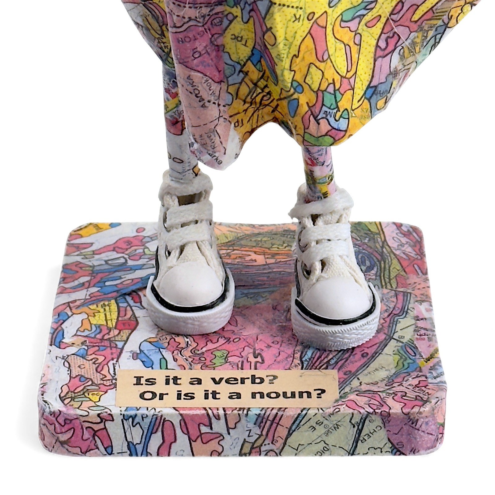 Kathy Ross Sculpture 2018 Mixed Media Maps Art Papier Mache OOAK Dark Academia