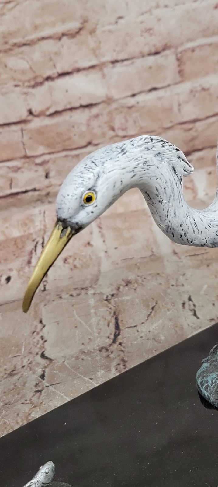 Original Milo Bronze Egret Crane Sculpture Hand Made Hot Cast Wildlife Art