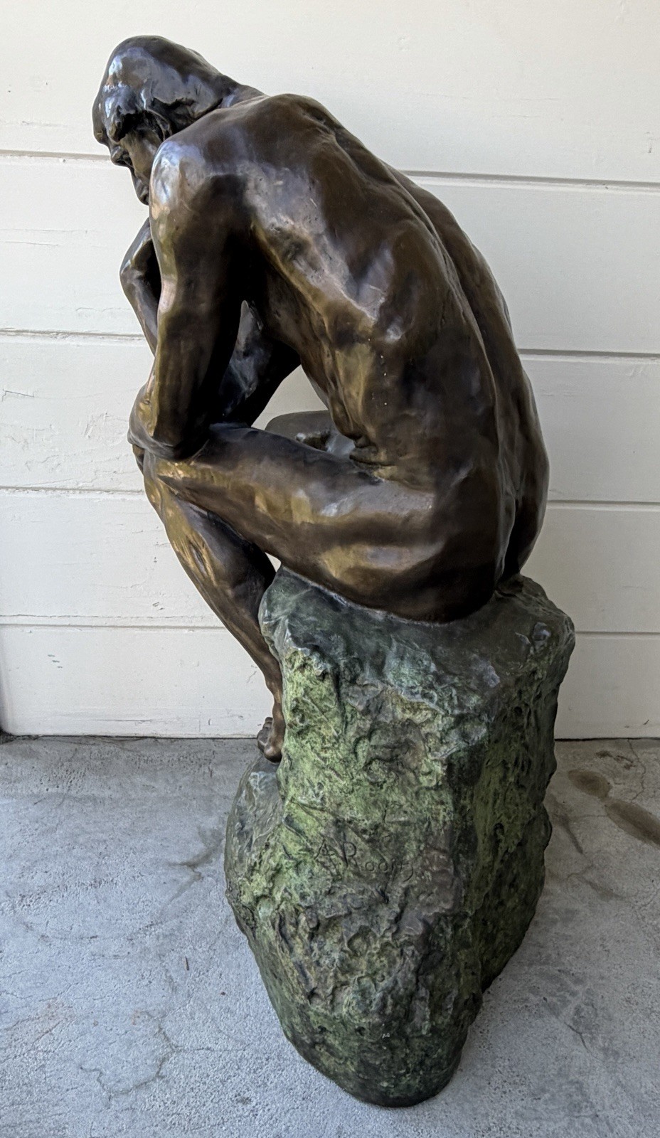 Antique Barbedienne Foundry Rodin Le Penseur “ The Thinker” 32” Bronze Sculpture