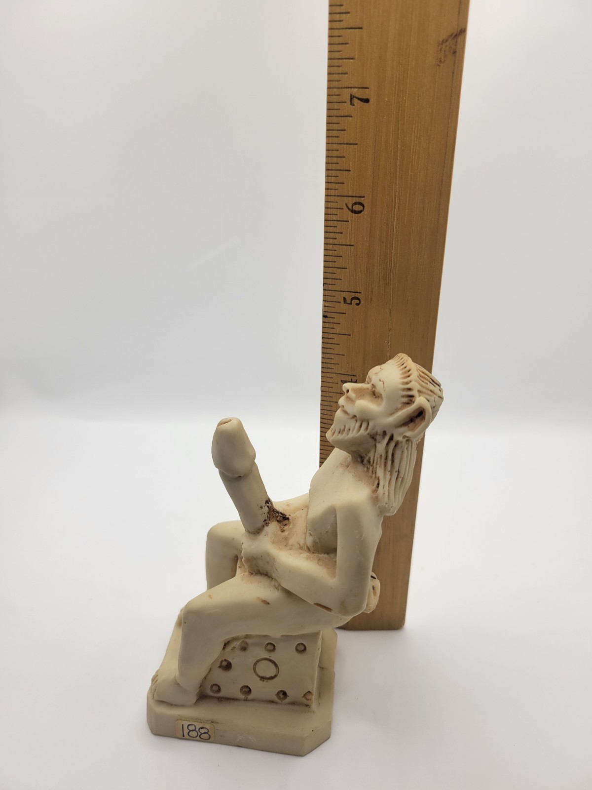 Rare ancient Greek figure of Satyr with clearly erotic features. 5 in