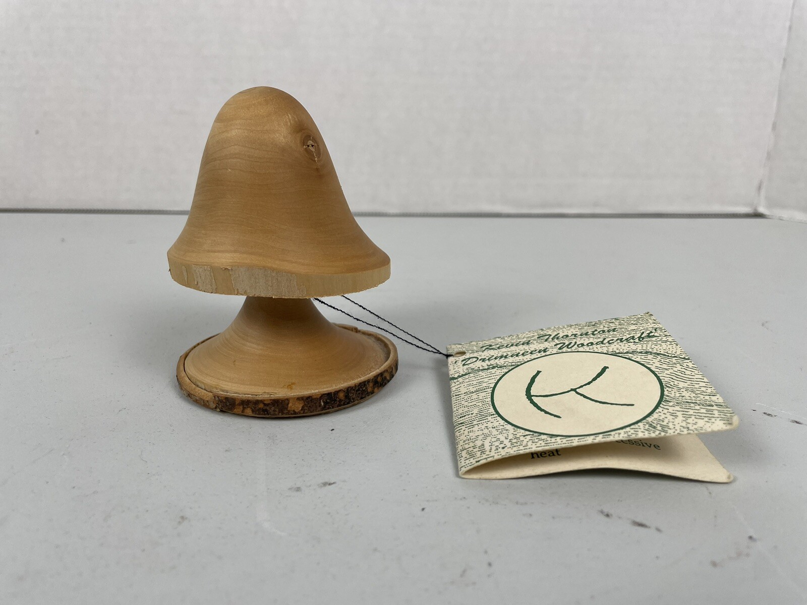 Hand Made Wood Sculpture Mushroom Folk Art Made In Ireland Sycamore Wood 3.25”
