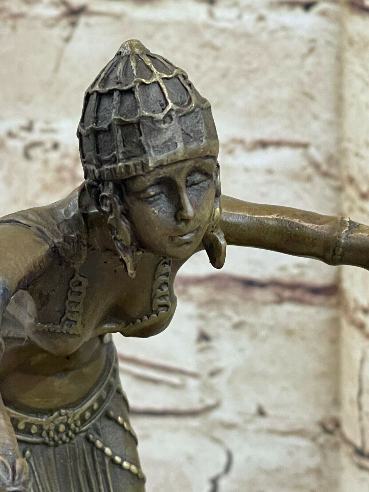 Chiparus Dancer Les Vegas Show Girls Art Deco Bronze Sculpture Marble Figurine