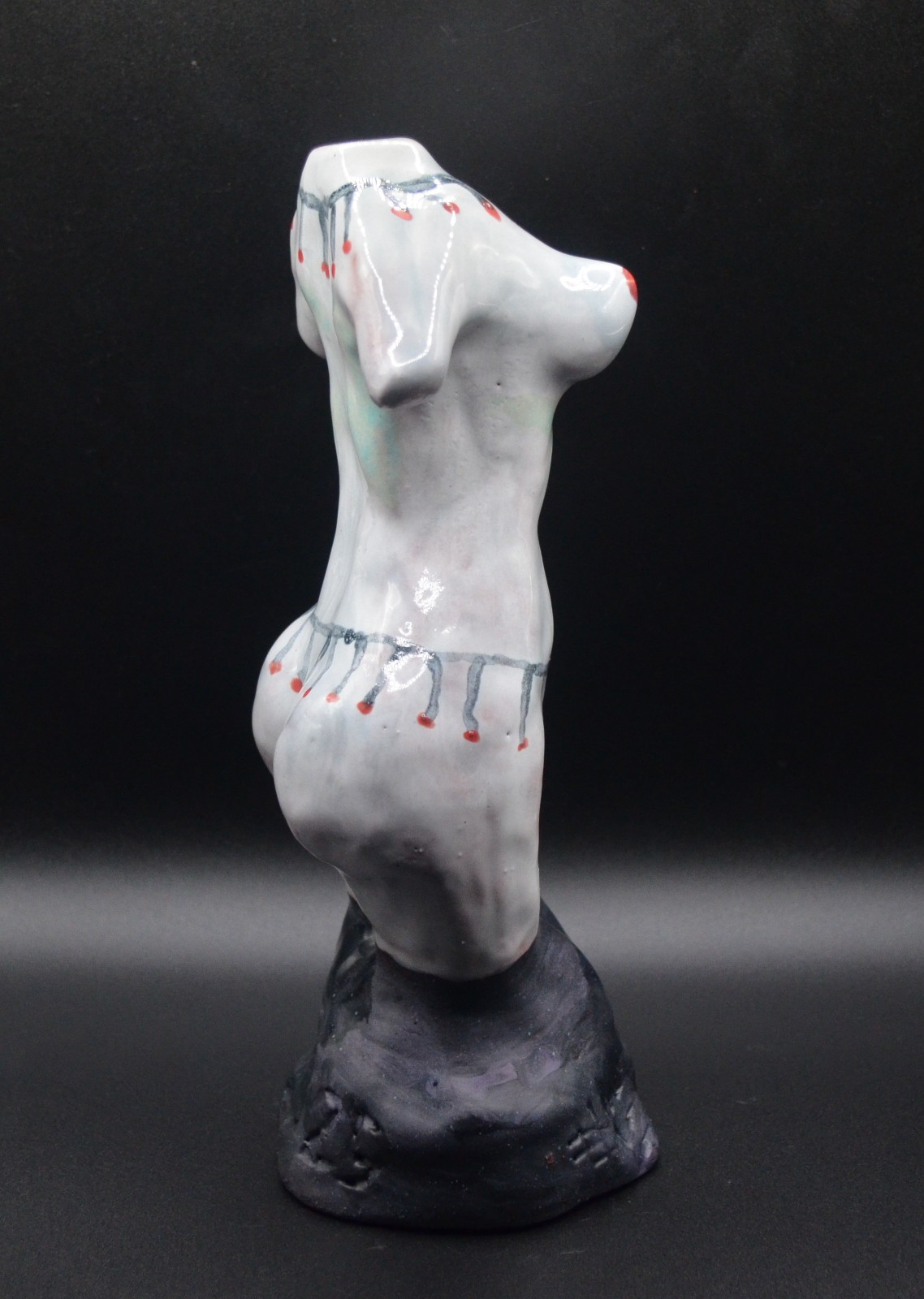« Sumerian Goddess » – Expensive Sensual Clay Sculpture. Hand made & glazed.