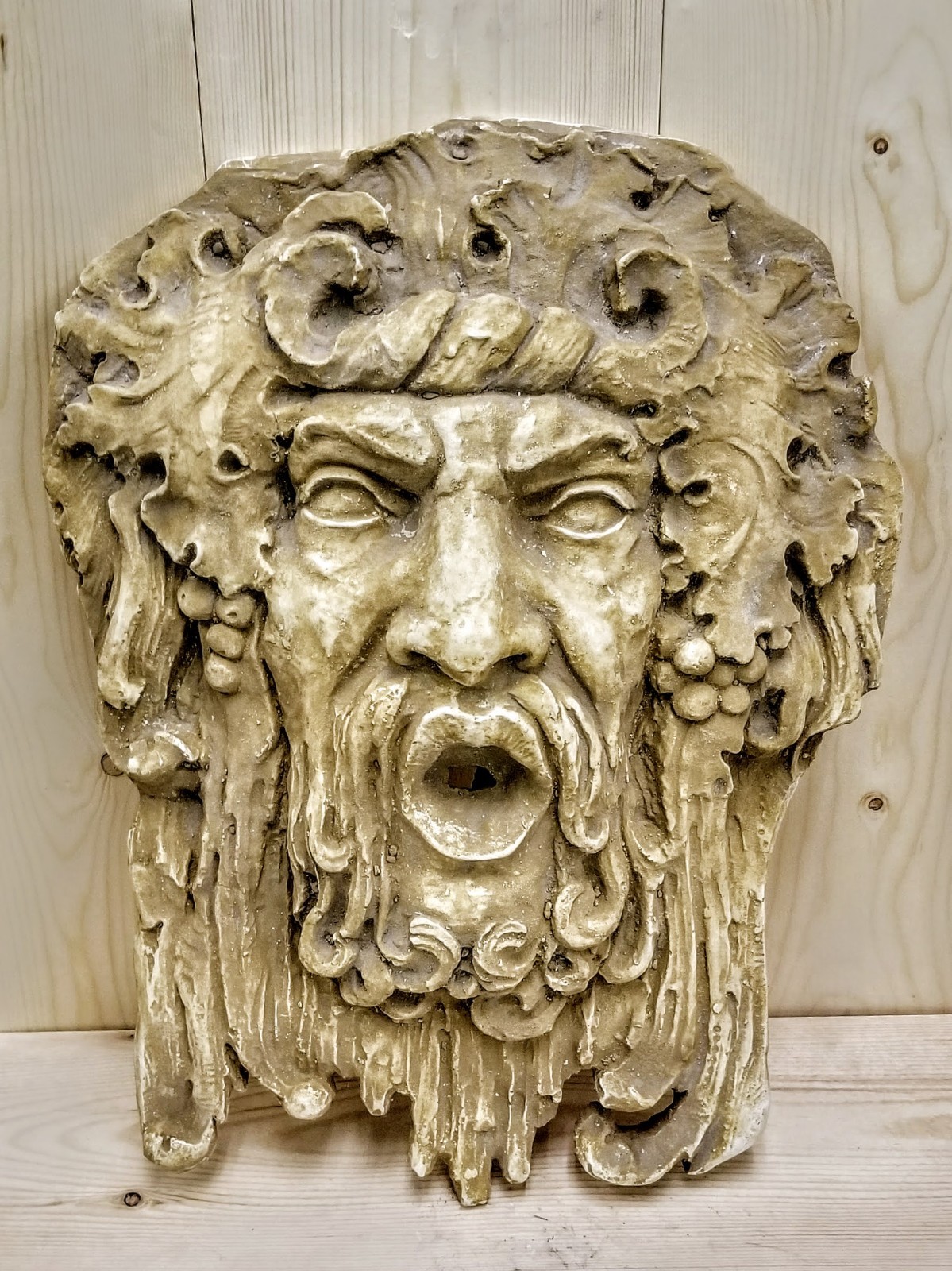Bacchus-Dionysus Large Wall Home Garden Decor Plaque Wine seller