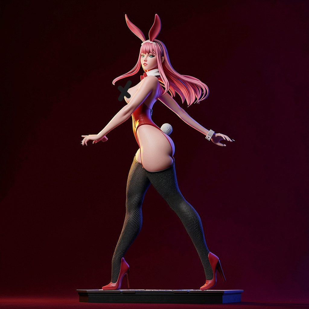 Zero Two Bunny NSFW V2! Printed 16k Res! HandPainted or Unpainted!