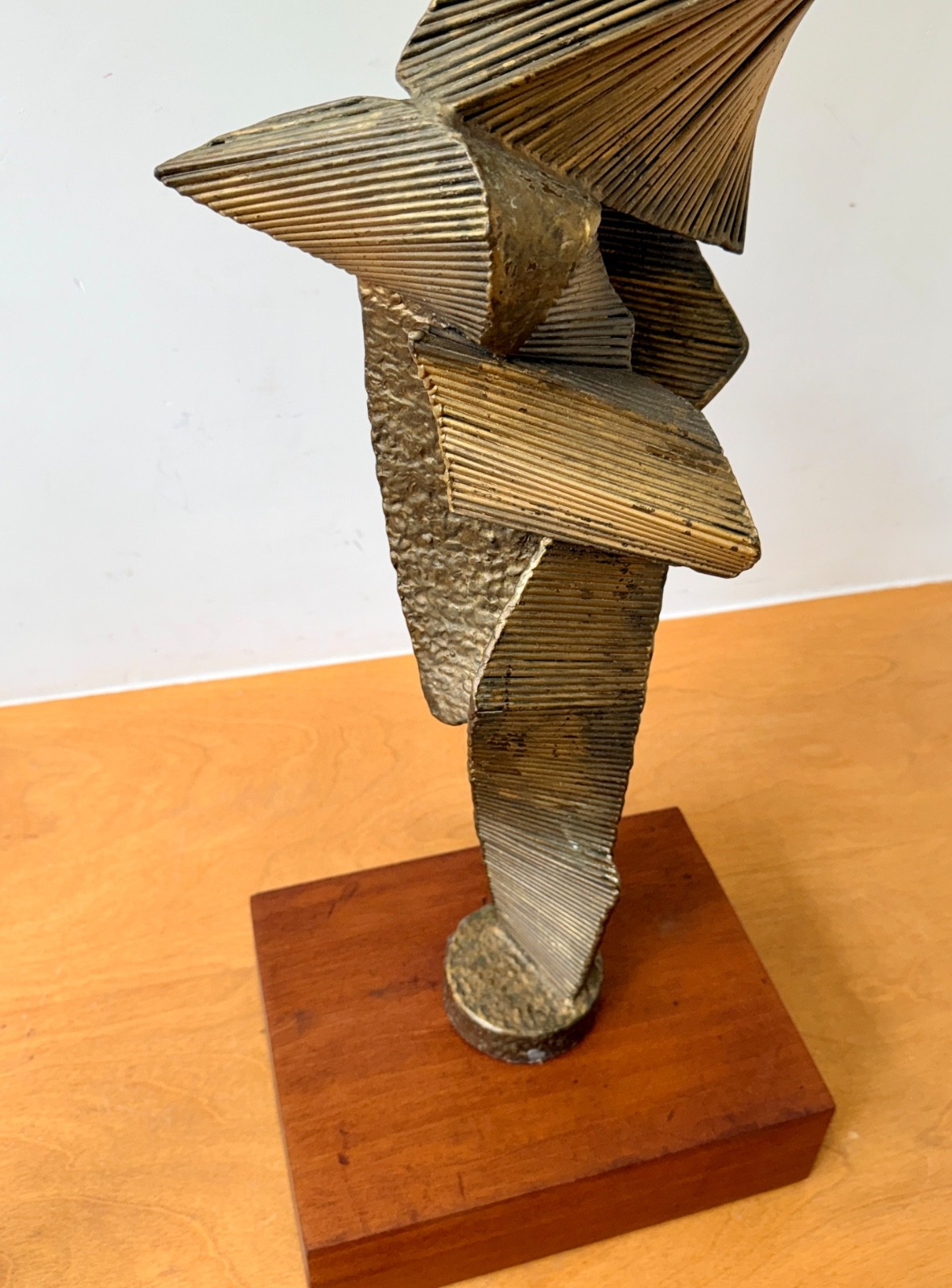 1960s John Roper Brutalist Abstract Metal New York Art Sculpture Statue Vtg Mcm