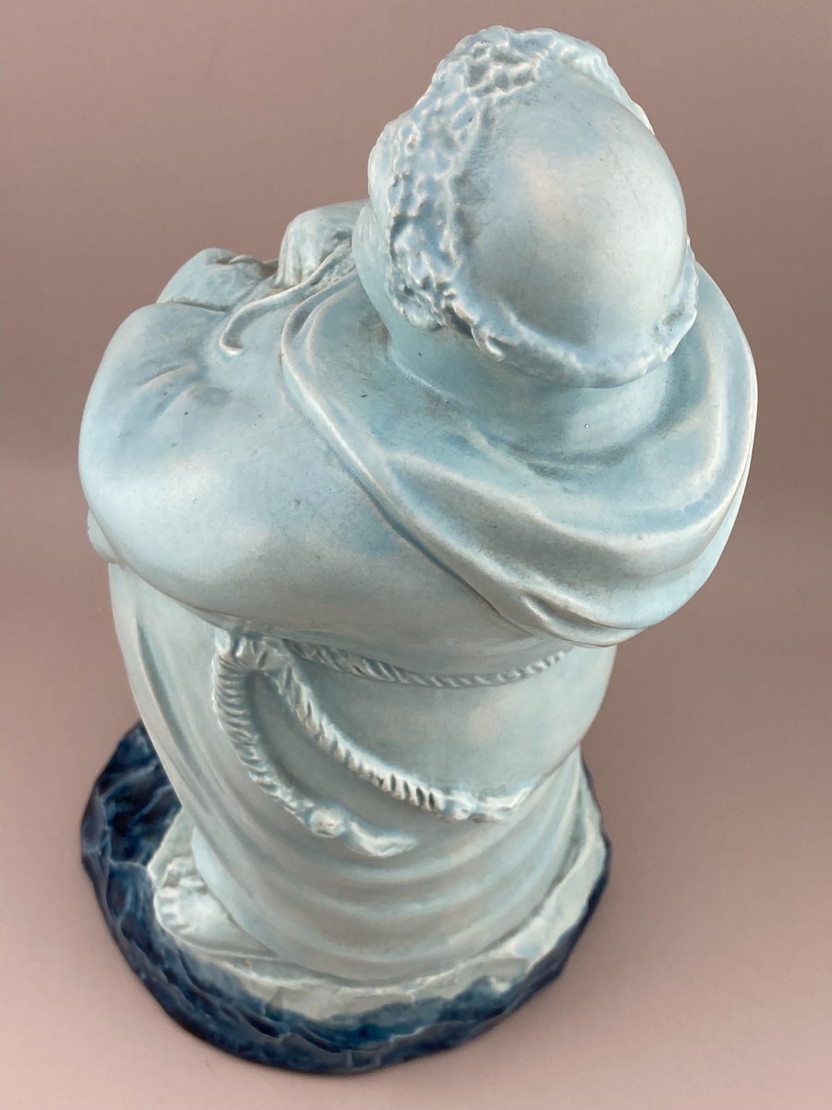 August Werner Sculpture Art 1963 Friar Monk Fishing Norwegian Seattle Artist
