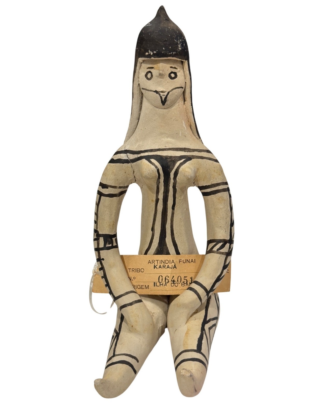 Karajá Doll Native Indigenous Art of Brazil Ritxòkò Clay Figurine Sculpture