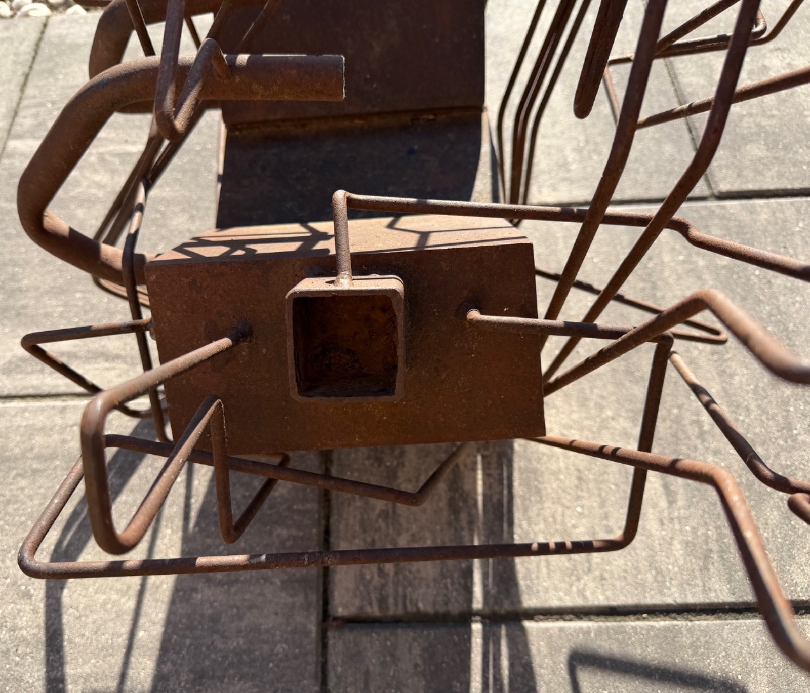 Handmade Vintage Steel Metal Sculpture Modern Abstract Unique Unusual Art 1970s