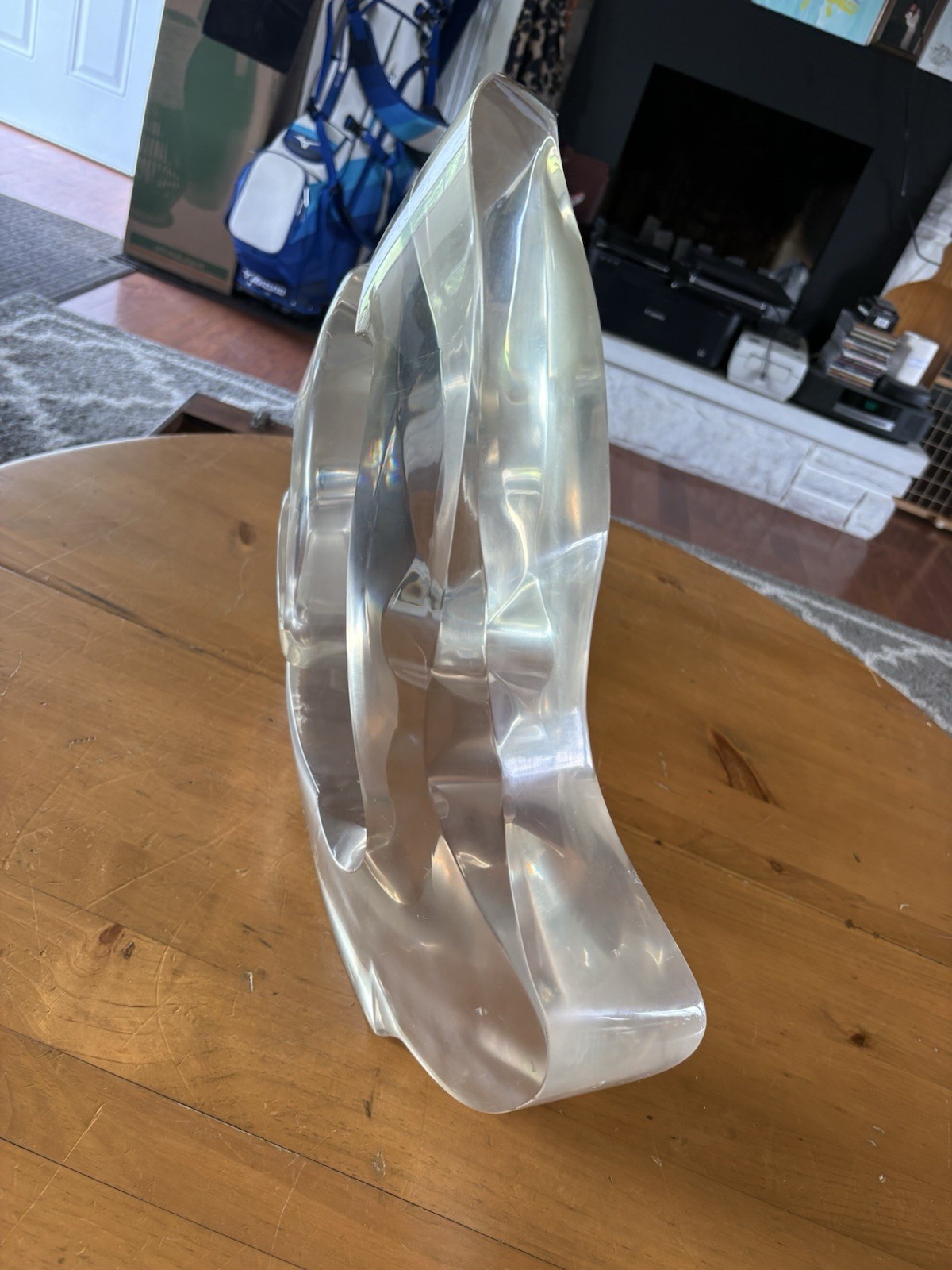 MCM Hivo Van Teal? Abstract Lucite Acrylic Sculpture-24×16.5×3.5-26 Pounds!