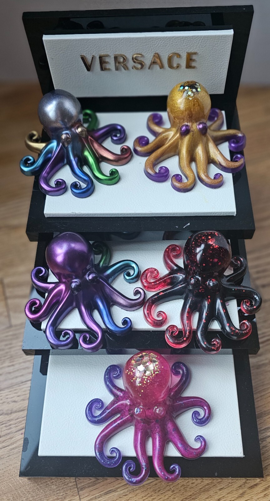 Decorative Octopus Handmade with Epoxy Resin, Multiple Colors. OOAK. Super cute!