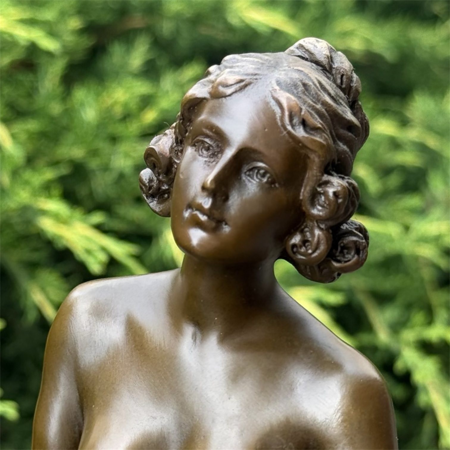 Bronze Woman Statue Lady Sculpture Marble Deco Preiss Art Female Decor Rare