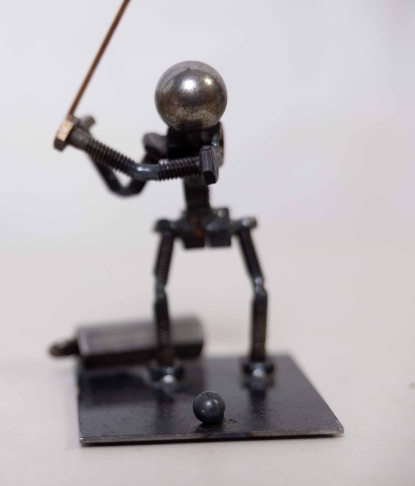 Steve Appel’s Bolt People Metal Art Sculpture Golf Player Signed