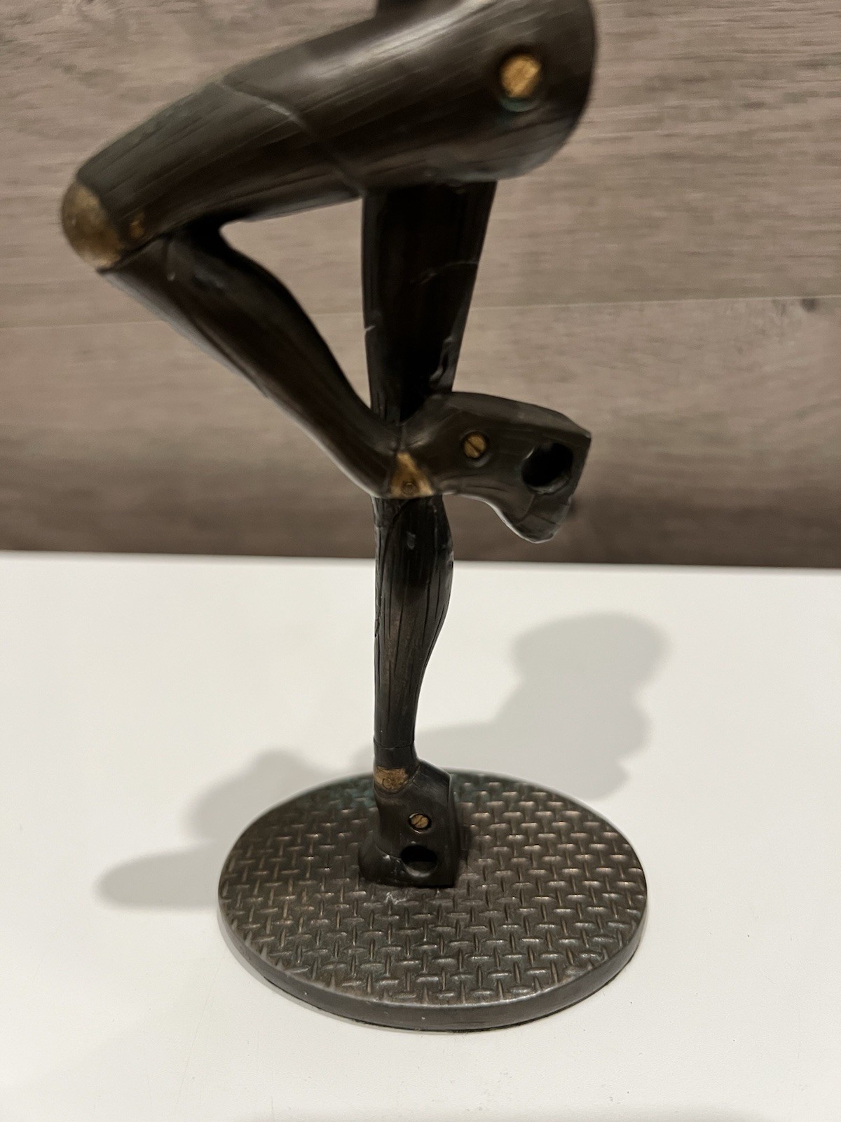 Sexy Robot In Heels Standing On One Leg Brown with Bronze High Lights 8.5”