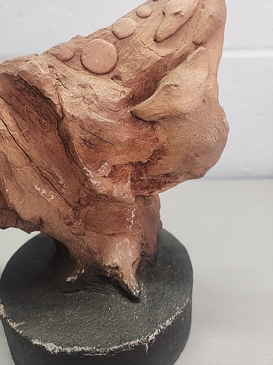 « Rick Cain Fox Sculpture «  »FOx River » » Limited Edition 125/2000 -1996&Prime; Read