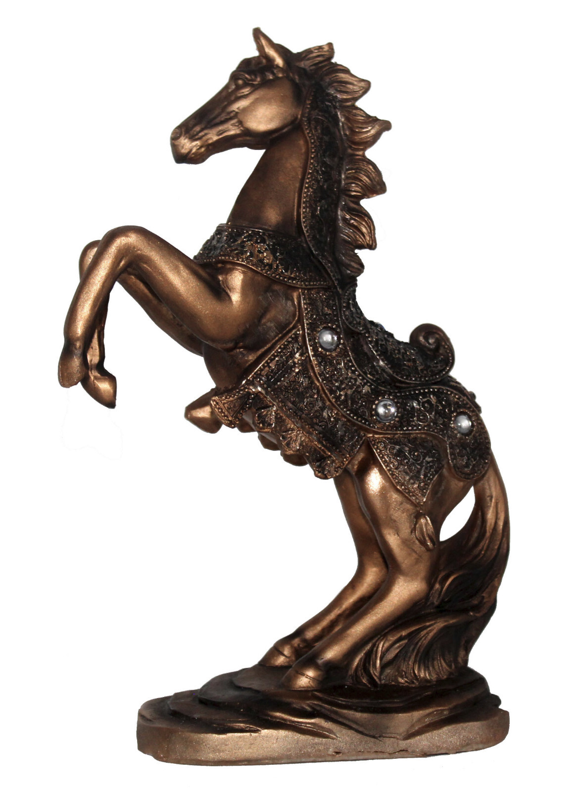 Stallion Horses Loving Playing Fighting statue 6”W x10.5”H Sculpture Statue