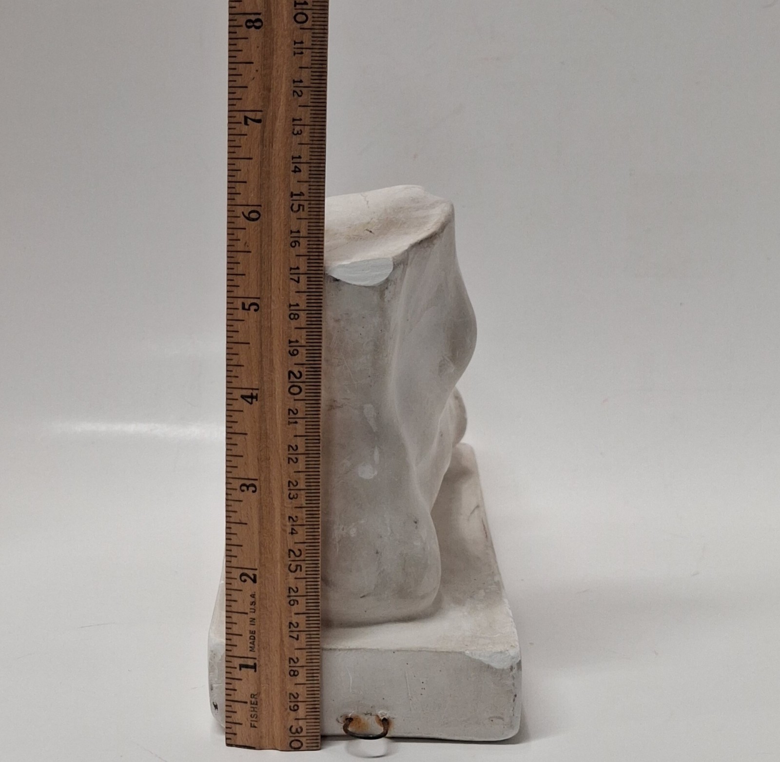 Vintage Aged Plaster Ladies Foot Sculpture Wall Hanging Toes Feet Cast Art Sz 8