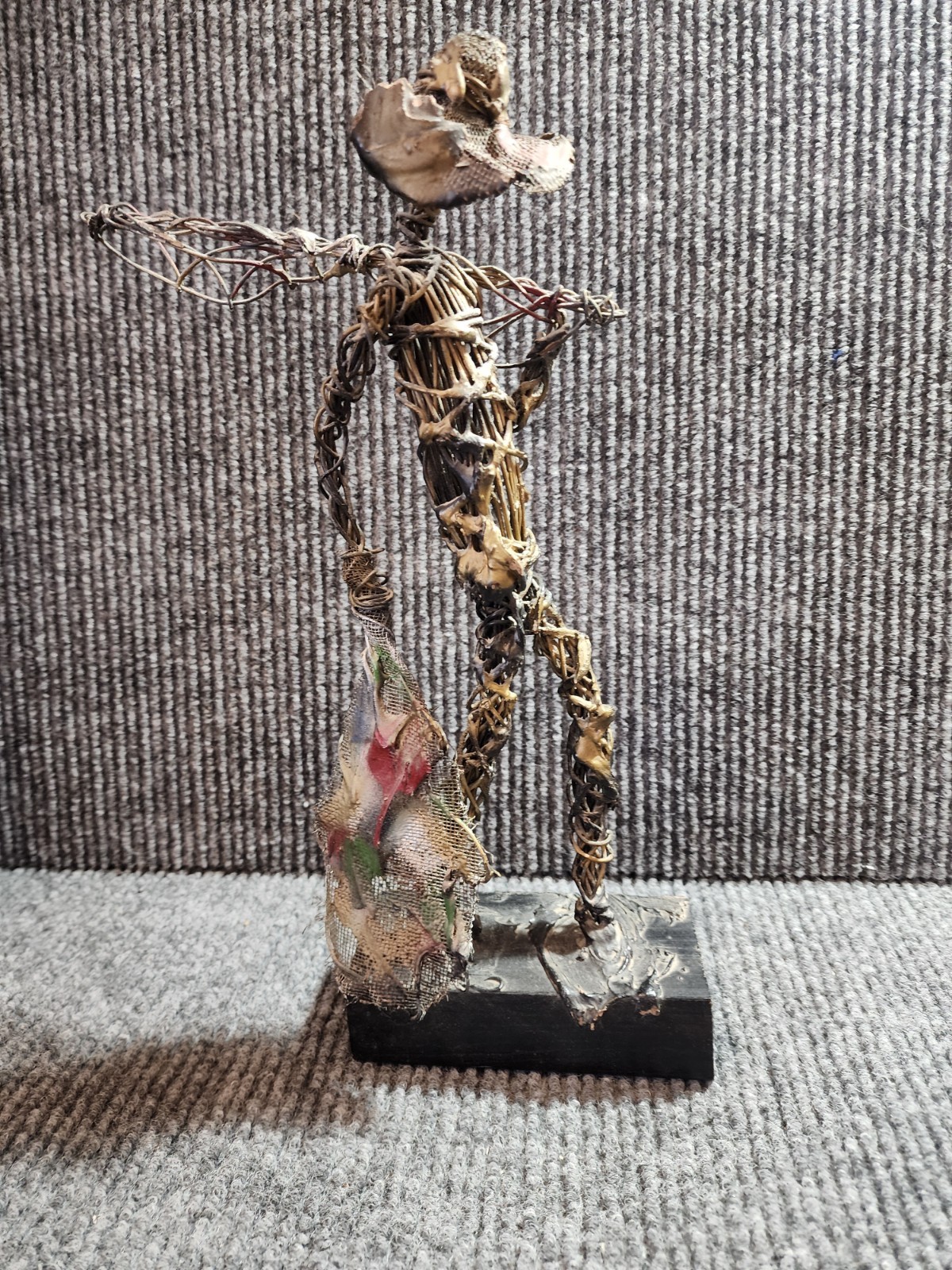 MCM J Pena PUERTO RICO Brutalist Wire & Wood FISHING Sculpture
