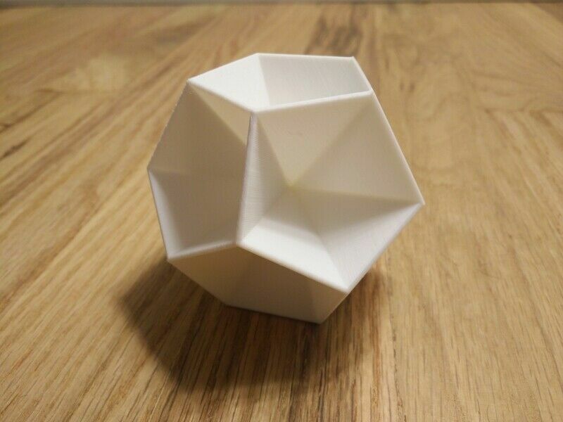 Concave Dodecahedron 3D Print Model Sculpture Geometry Math – Pick Size, Color