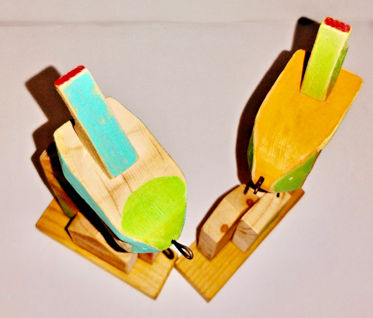 Primitive Art Bird Sculptures, Outsider Art, Folk Art, one of a kind pieces!