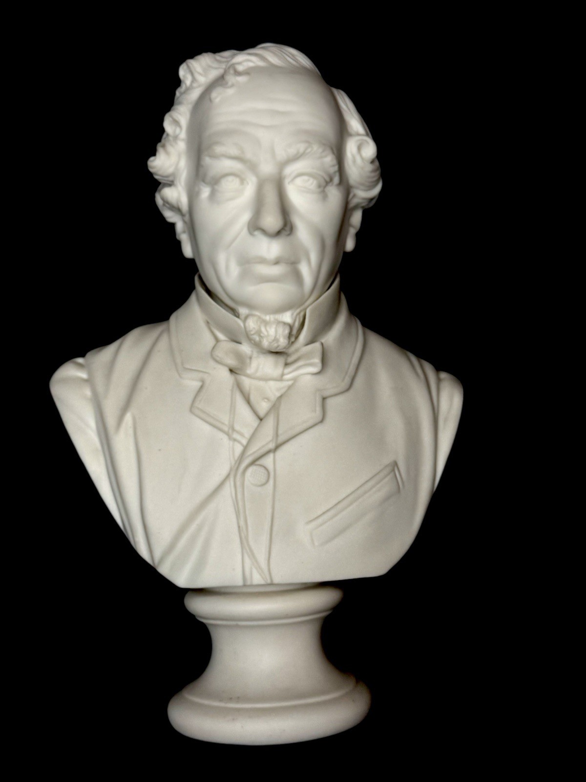 Rare Antique Parian BENJAMIN DISRAELI (1704-1881) Bisque Portrait Bust Statue