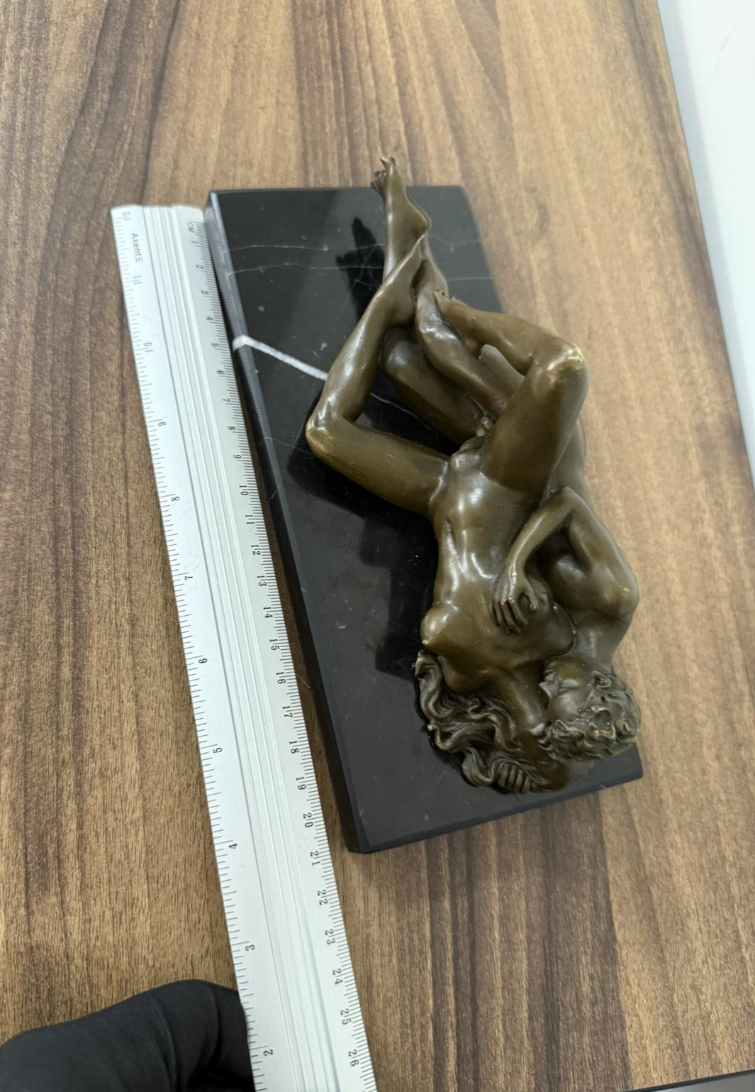 Bronze Sculpture Statue Woman Marble Deco J.Patoue Rare Decor Art Man Lady