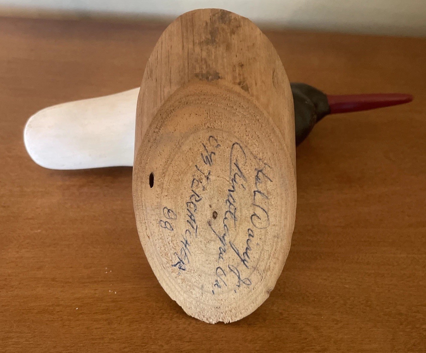Vintage Wooden Hand Carved/Painted Oyster Catcher Bird Herb Daisey Signed 1988
