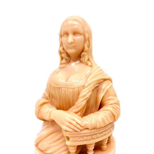Mona Lisa bust Large figurine solid 3D Resin Print 2.25 pounds it measure 5 inch