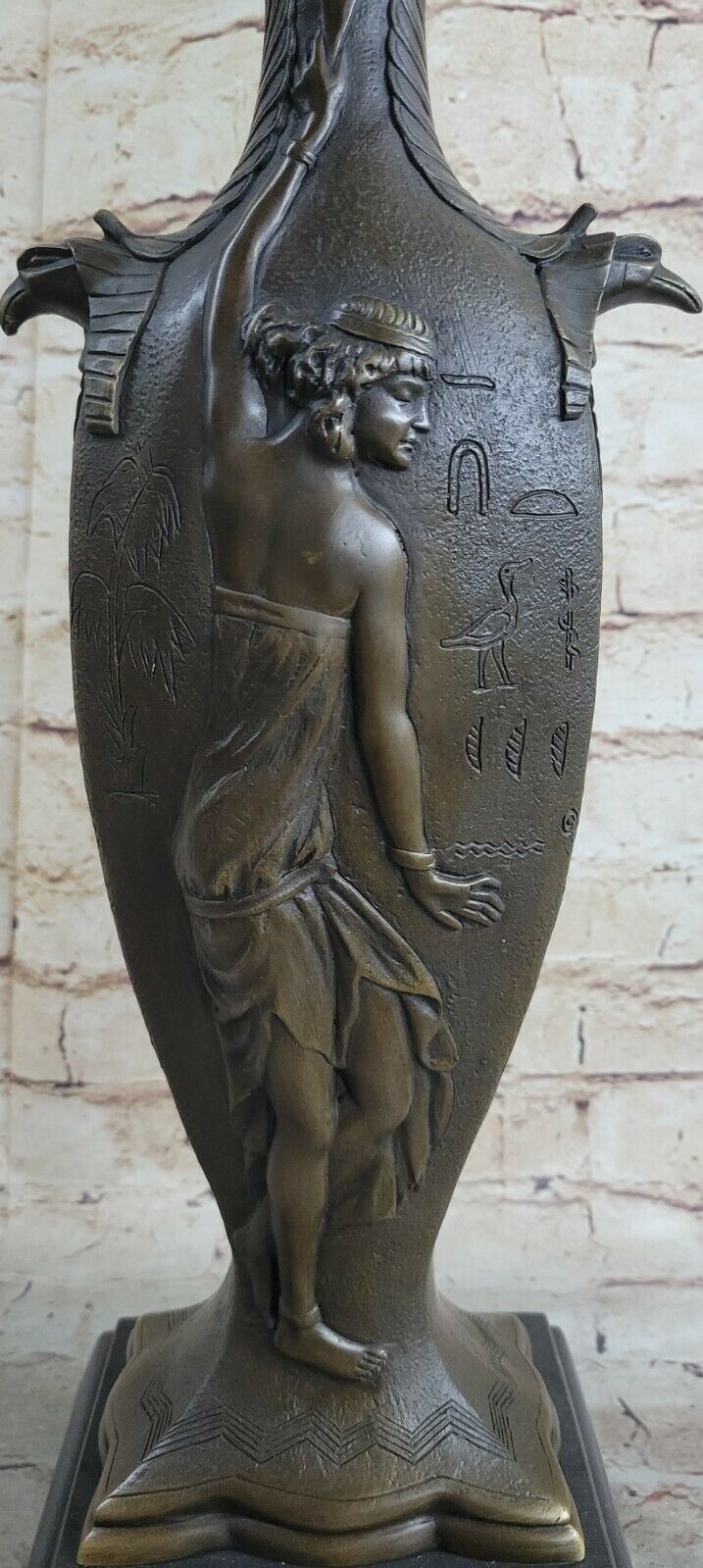 L@@K Stunning Vintage Bronze Art Nouveau/Deco Whimsical Lady Vase Sculpture Sale