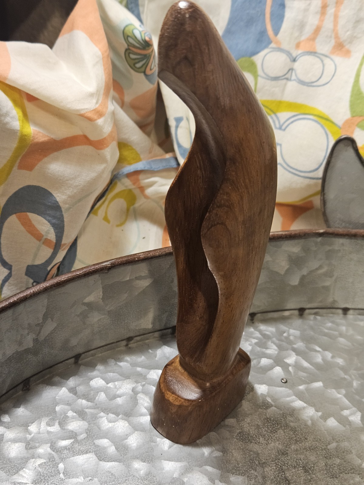 RARE MID CENTURY TEAK WOOD MARY MAGDALENE SILHOUETTE FROM BRAZIL 8.5×2.25×1.25