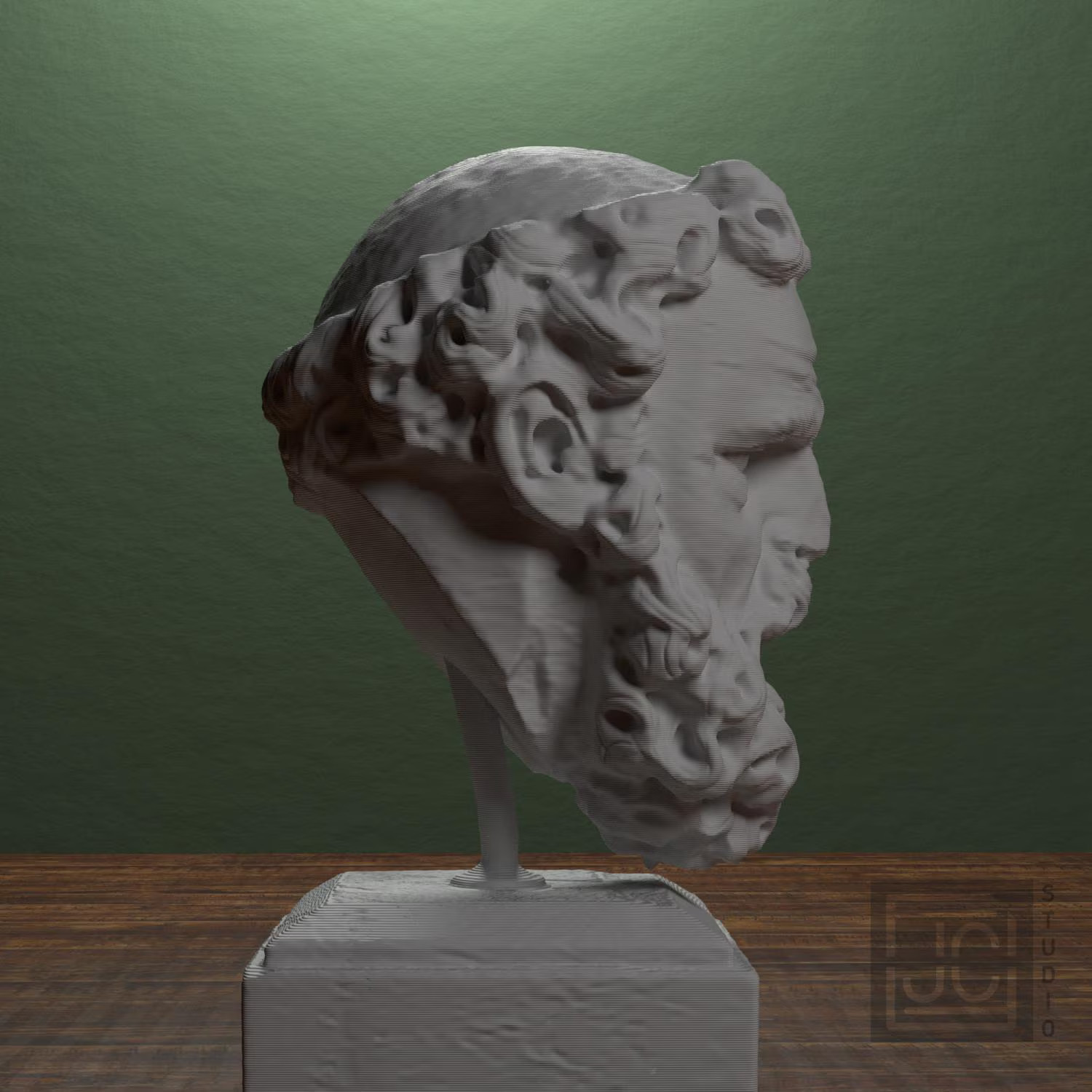 Head of a Bearded Man Collectible Bust Statue – 5, 9, 12 Inch