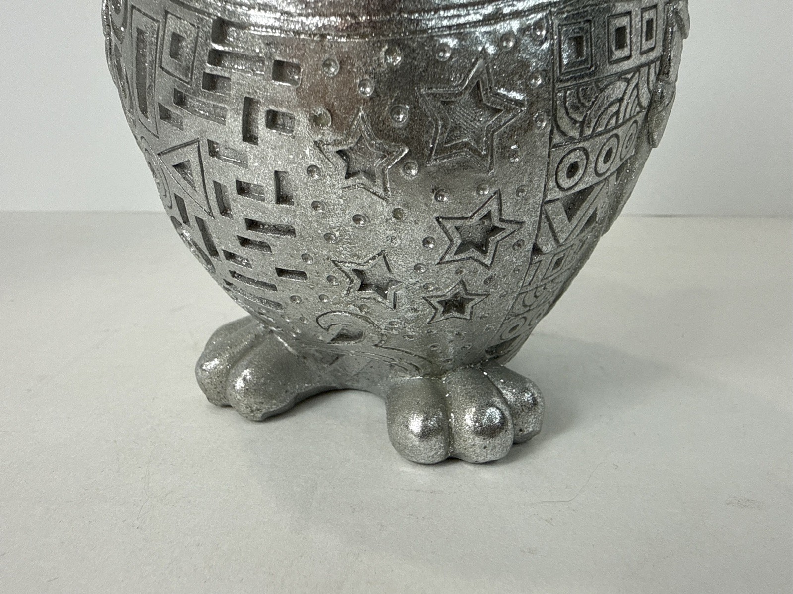 Beautiful Silver Colored Reason OWL Geometrical Design Hazel Eyes Mirrored Circl