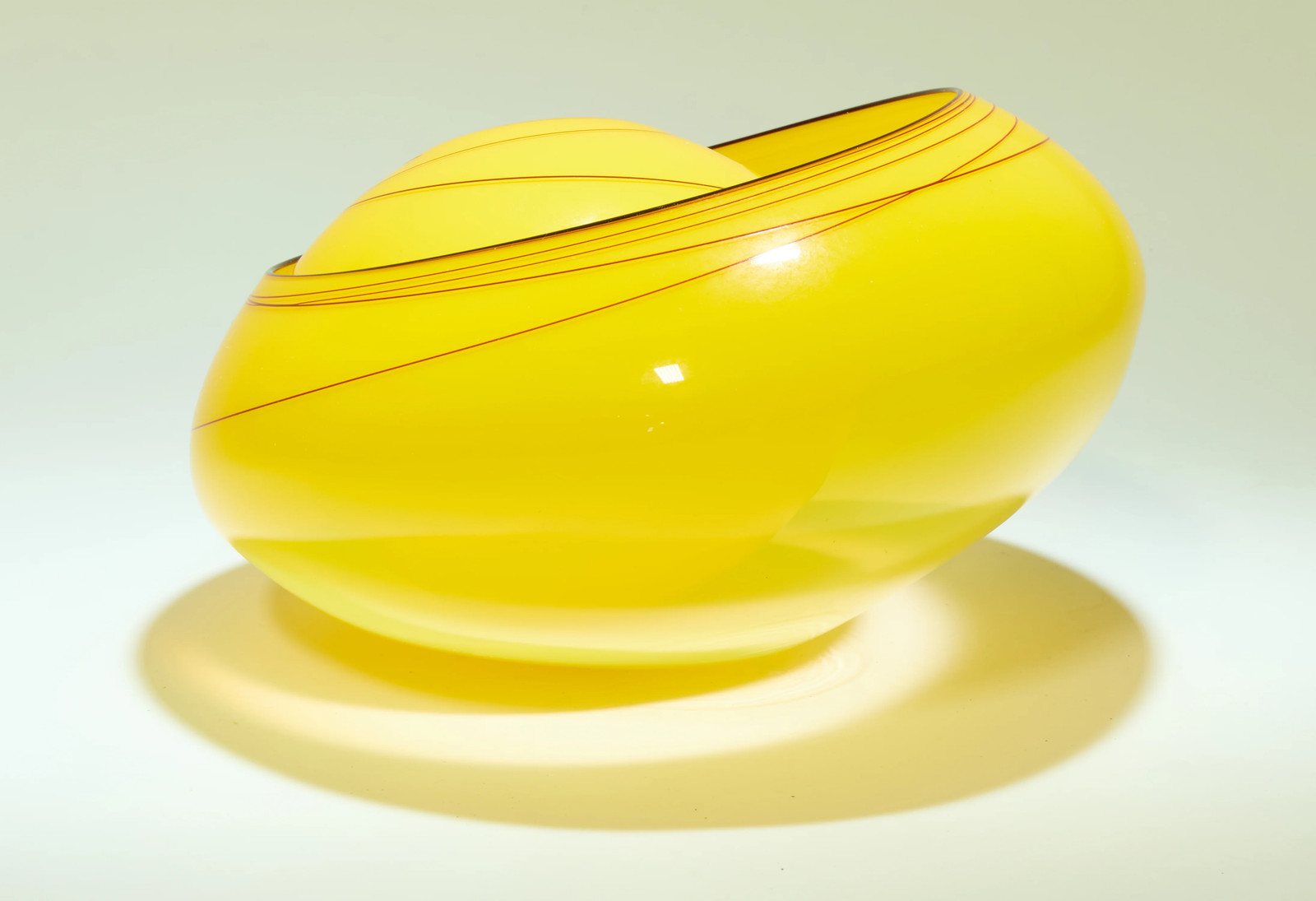 Dale Chihuly Jasmine Basket Pair Signed Portland Press 2010 Hand-Blown Glass