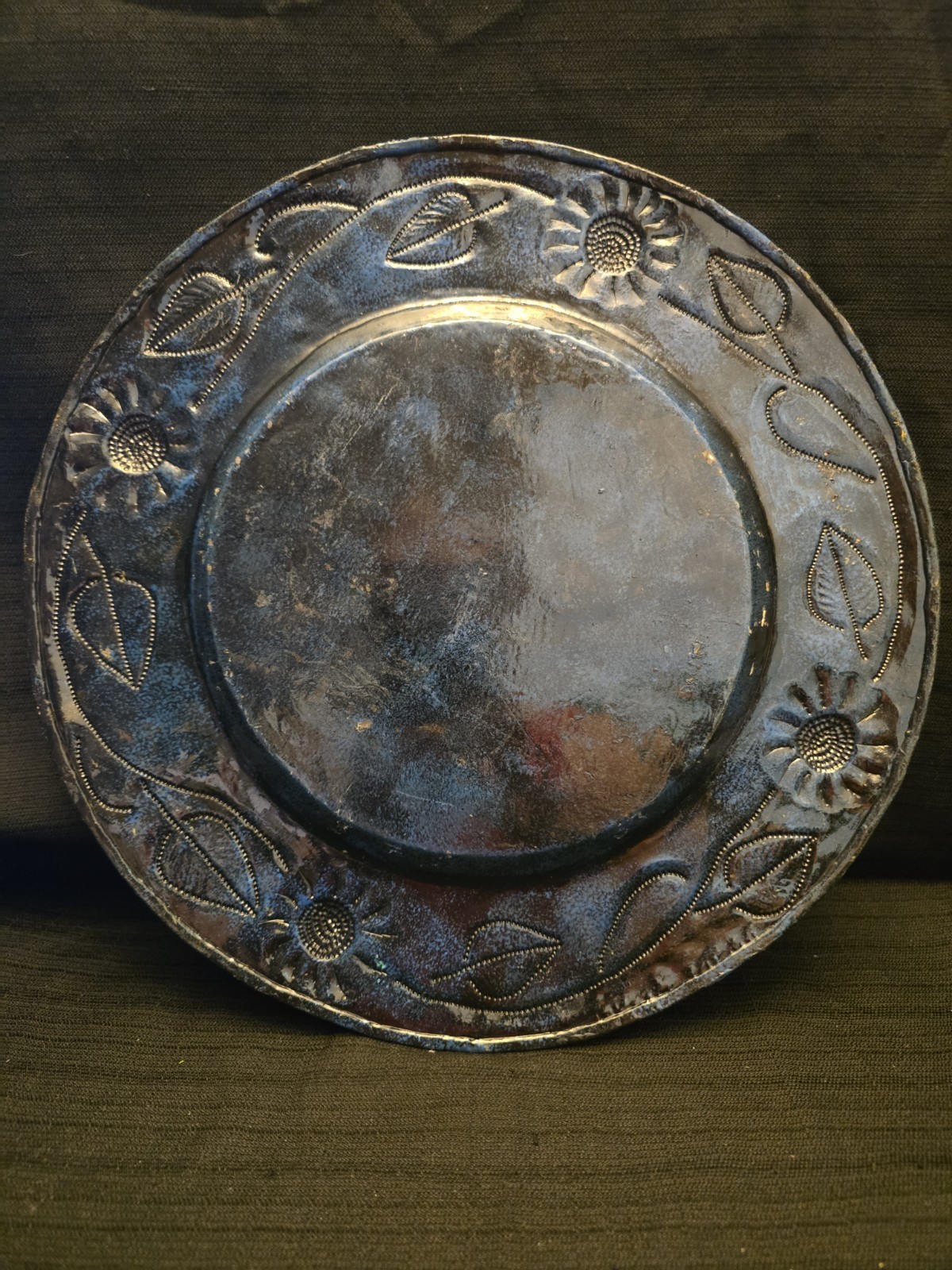 Michel Brutal Art Haitian Metal Art Haiti Plate 13&Prime; Recycled Steel Drum