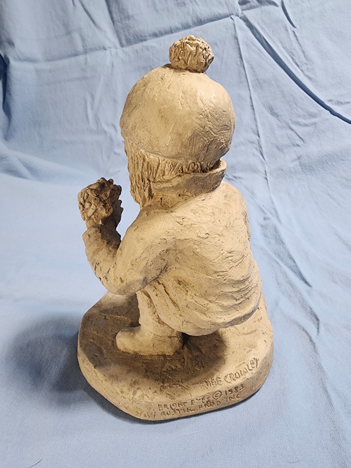 Vintage Bright Eyes SCHOOL DAISIES Signed Sculpture Dee Crowley Childhood Figure