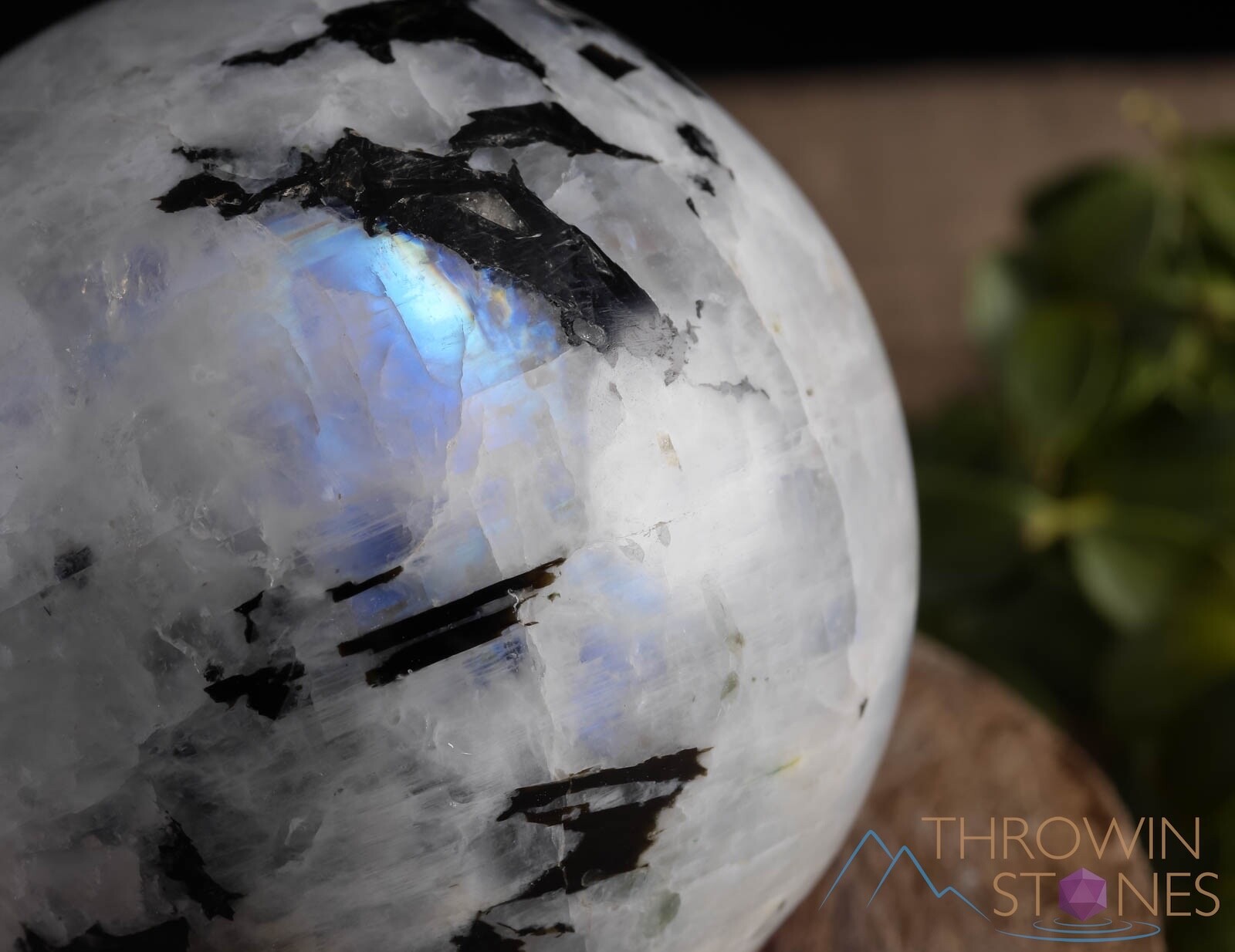 Rainbow MOONSTONE Crystal Ball Sphere – Unique Gift, Gothic Home Decor, E0372