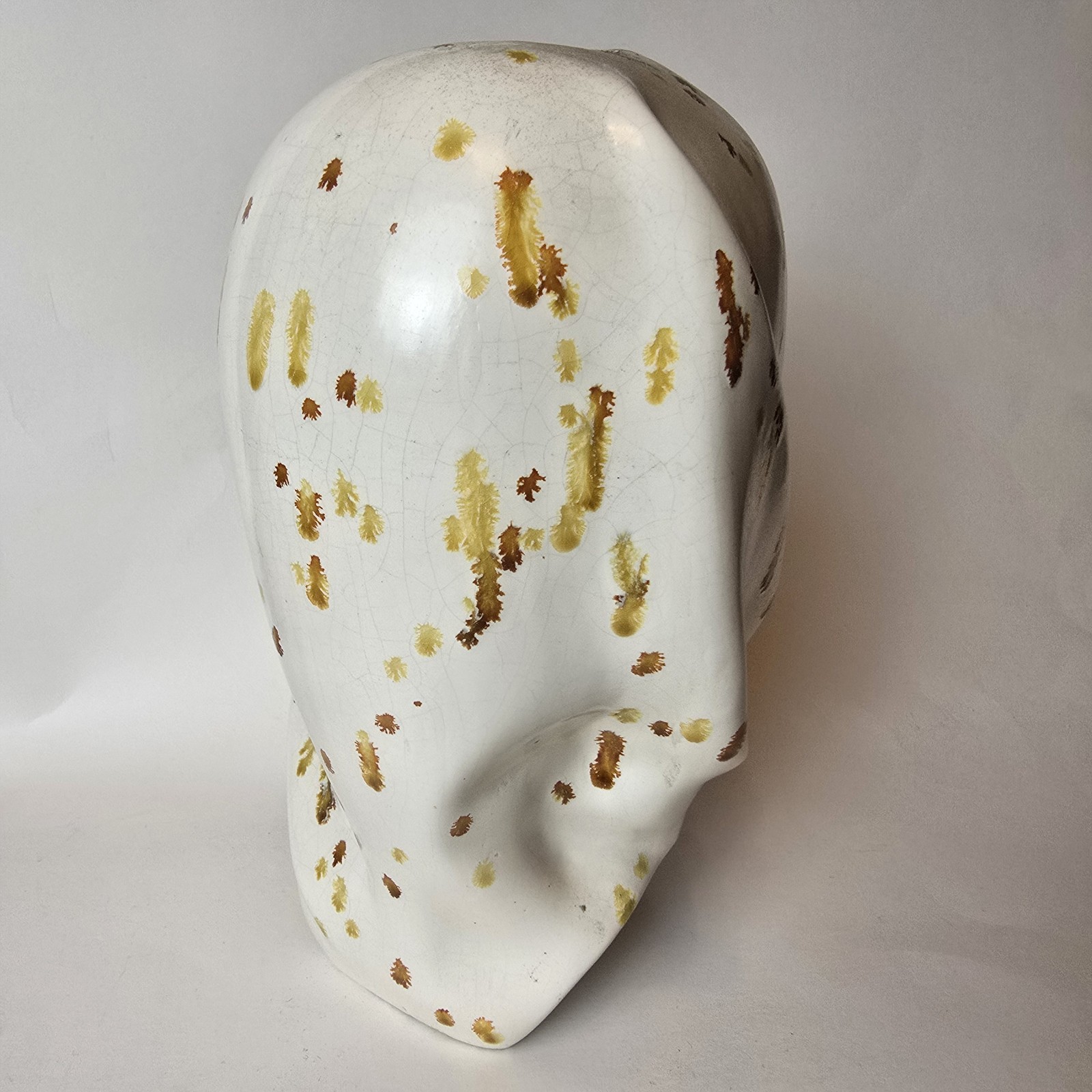 Vintage Indian Woman Ceramic Bust Sculpture 9&Prime; Mid Century MCM Figural Head 1960
