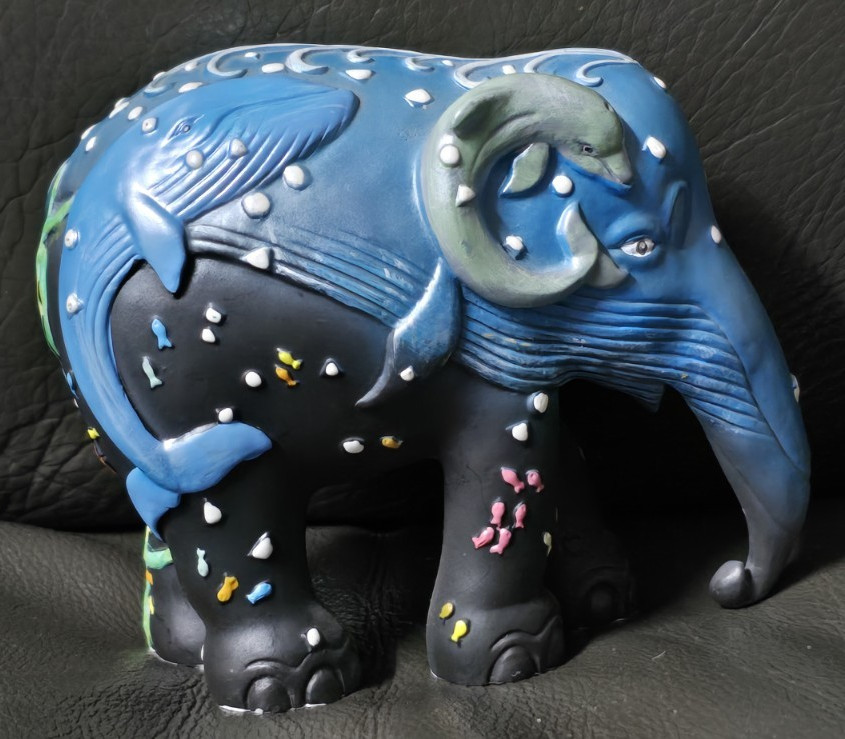 Elephant Parade Sea The Point 3.75&Prime; Sculpture 2013 By Laura Seeley 985/10000