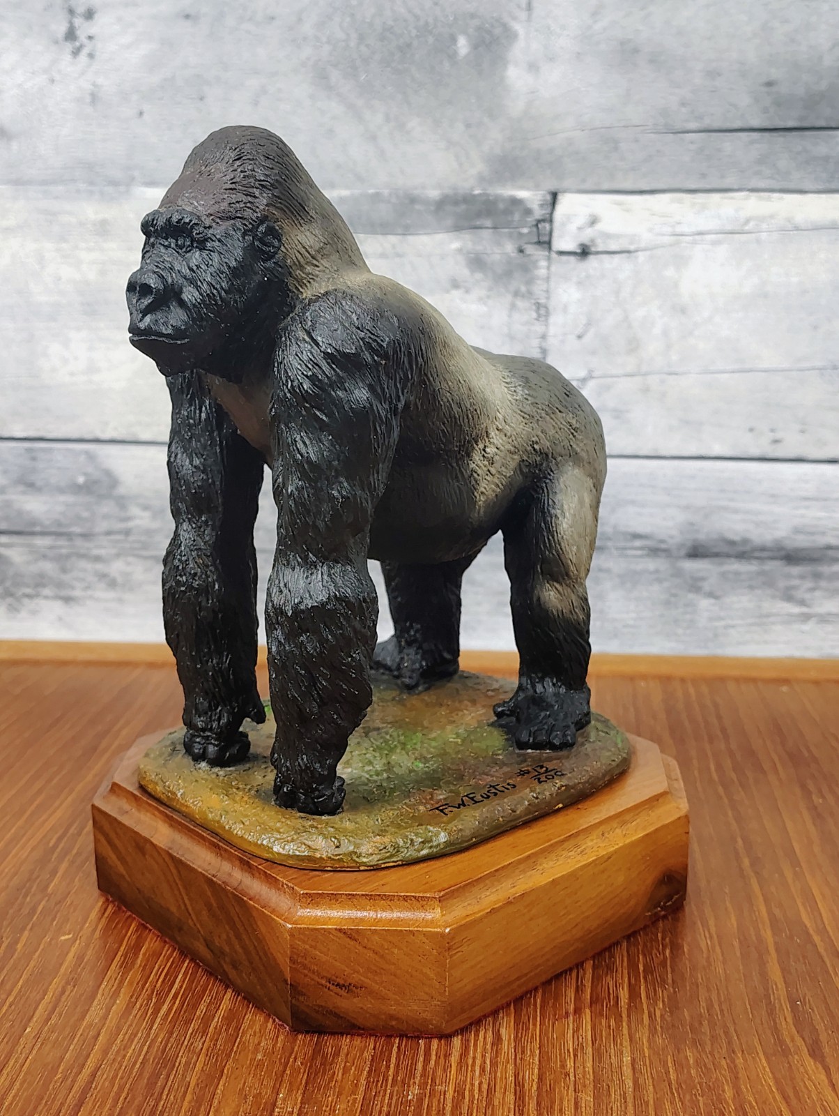 Vintage Francis W Eustis Signed Resin Gorilla Animal Sculpture Statue #13 of 200
