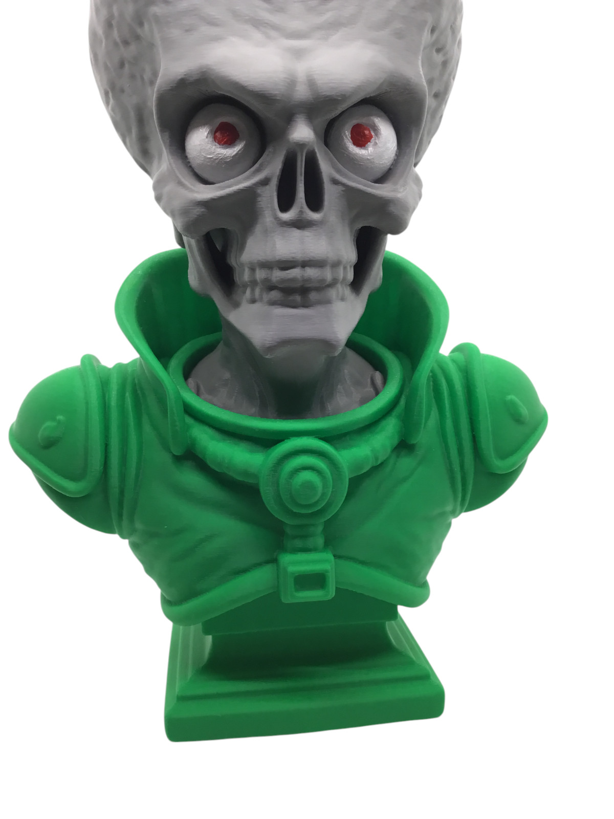 Large 12&Prime; Detailed Mars Attacks Alien Martian Sculpture Head Sci-Fi Décor Statue