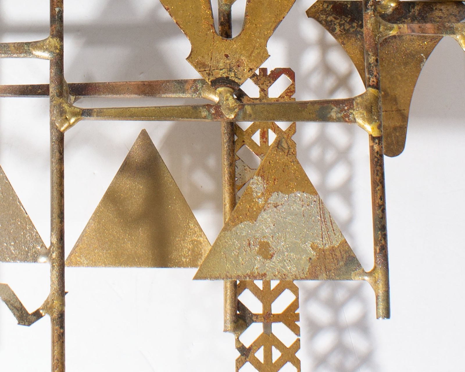 William Bowie 1960s Egyptian Inspired Metal Wall Sculpture