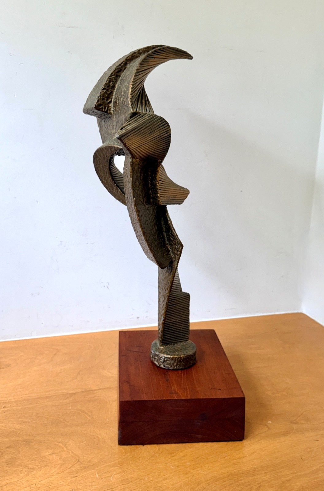 1960s John Roper Brutalist Abstract Metal New York Art Sculpture Statue Vtg Mcm