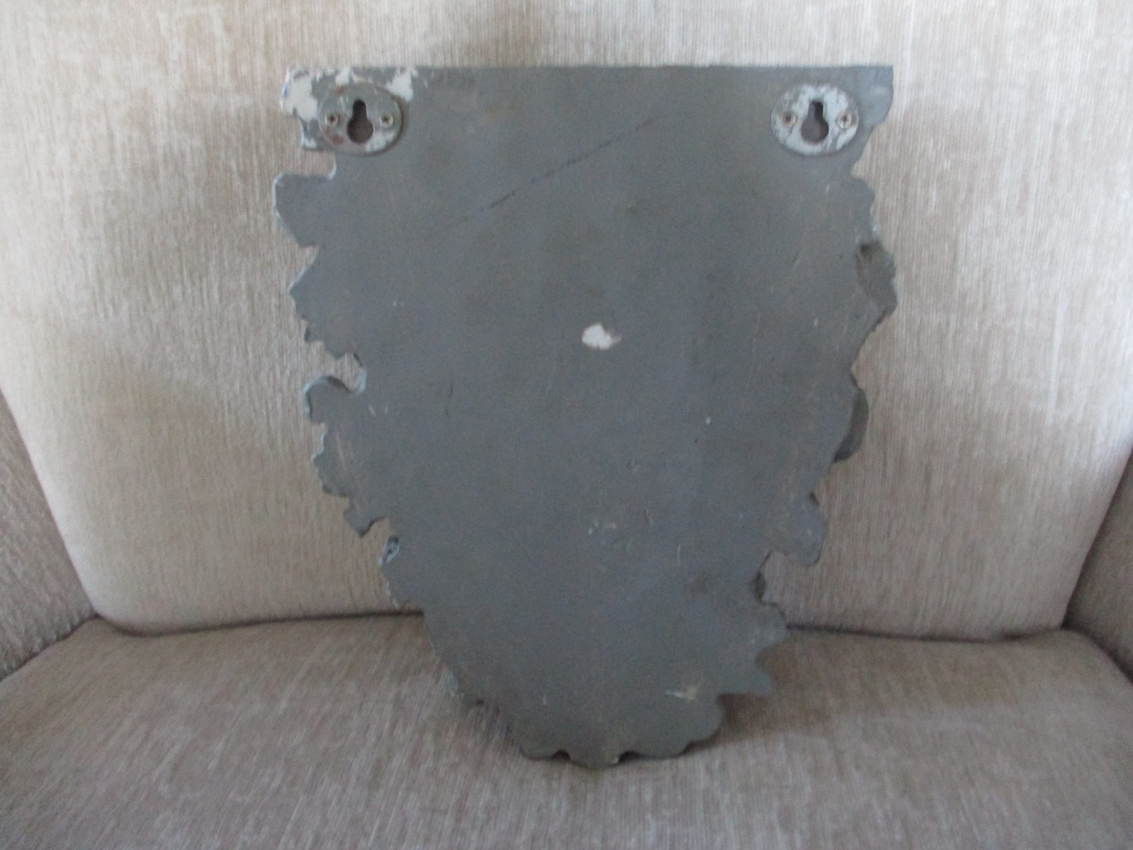 Vintage Art Noveau Resin Woman&rsquo;s Face Flowers Wall Sconce/Shelf