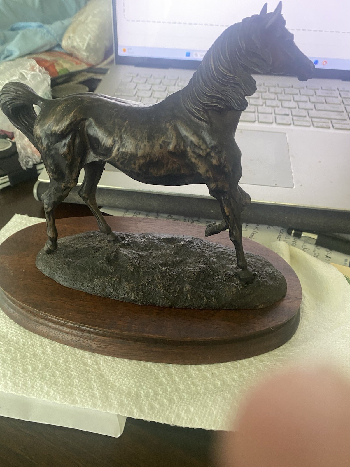 Fred Stone Black Stallion Bronze Figurine # 519 of 1250