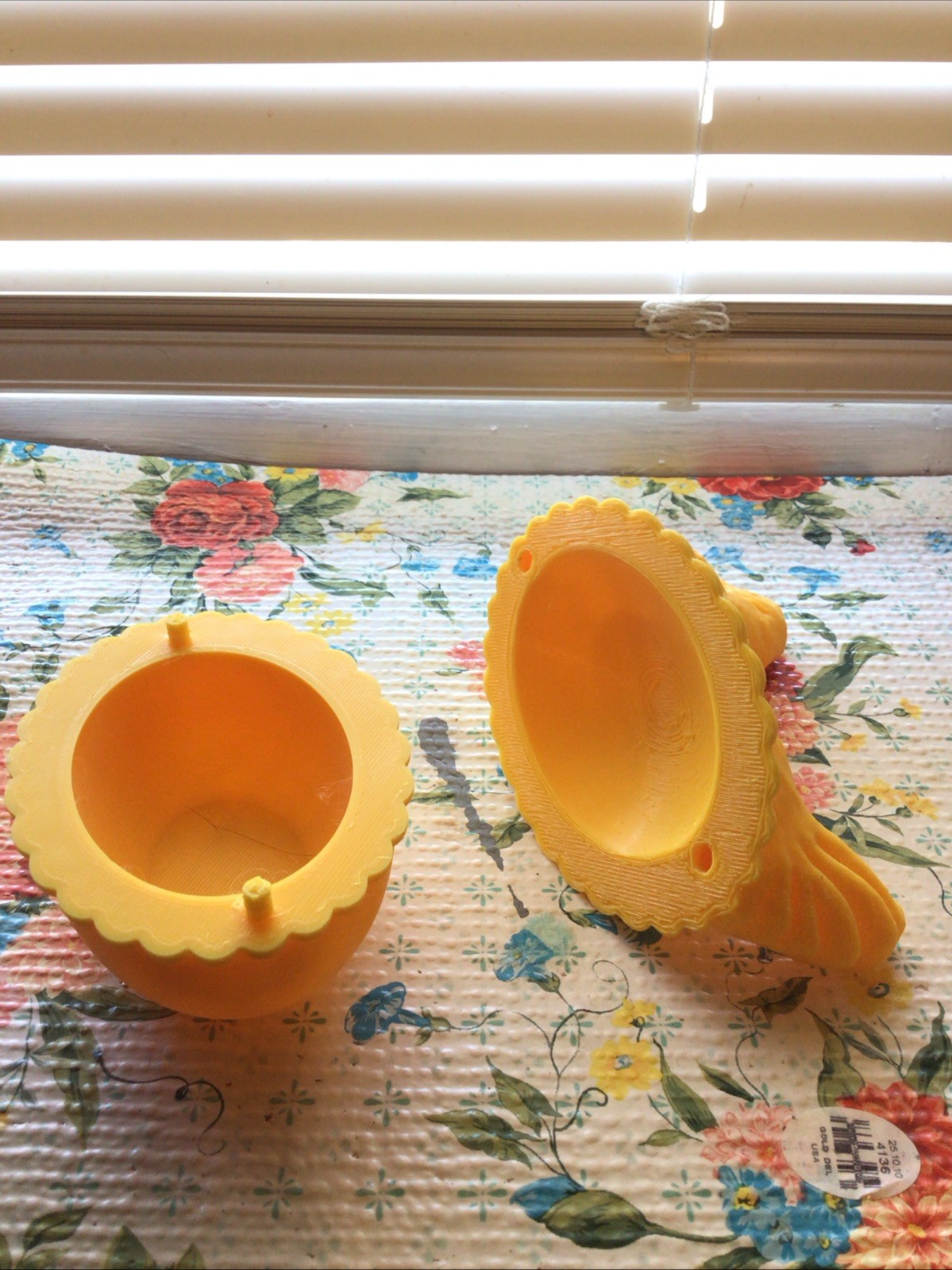 Yellow PLA Chicken Crock FDM 3D Printed 4.5”