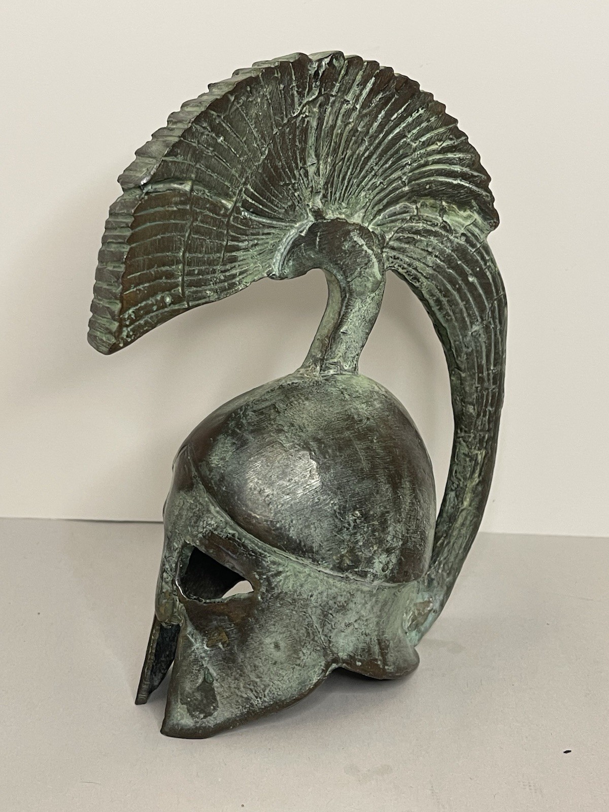 Greek Bronze Ancient Corithian Helmet Museum Replica Spartan 7.5”