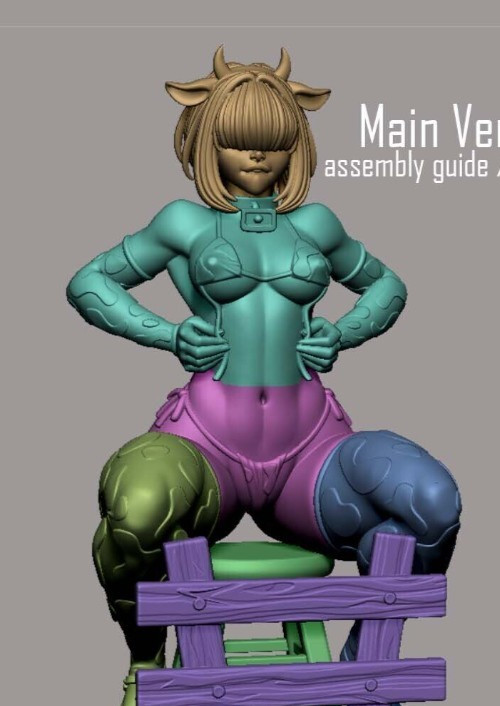 Uzaki Girls Milk Cow – Fanart Anime Figure Unpainted Fantasy Scale DND Model