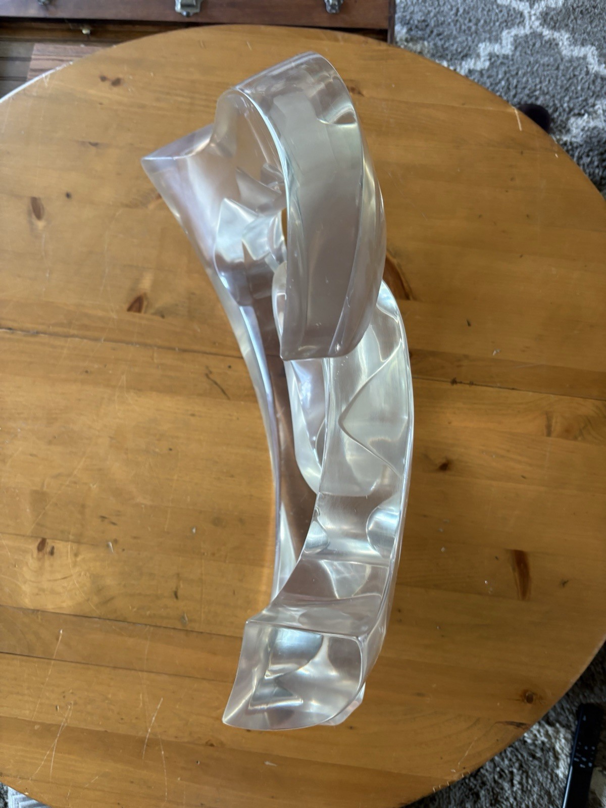 MCM Hivo Van Teal? Abstract Lucite Acrylic Sculpture-24×16.5×3.5-26 Pounds!