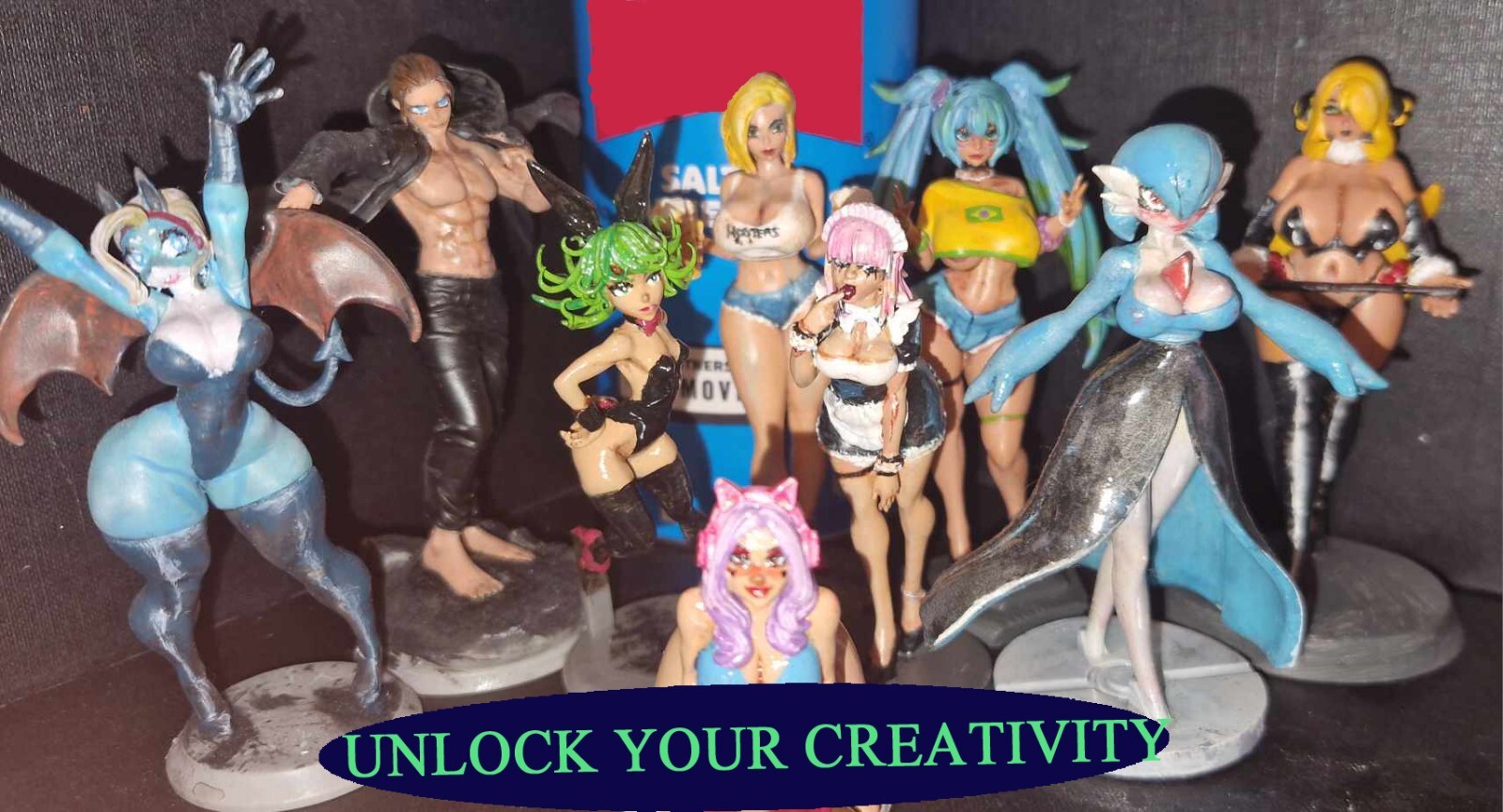 Frankie Foster/Tsundare Ninja Naruto Fanart Waifu Figure Unpainted Resin | Nude